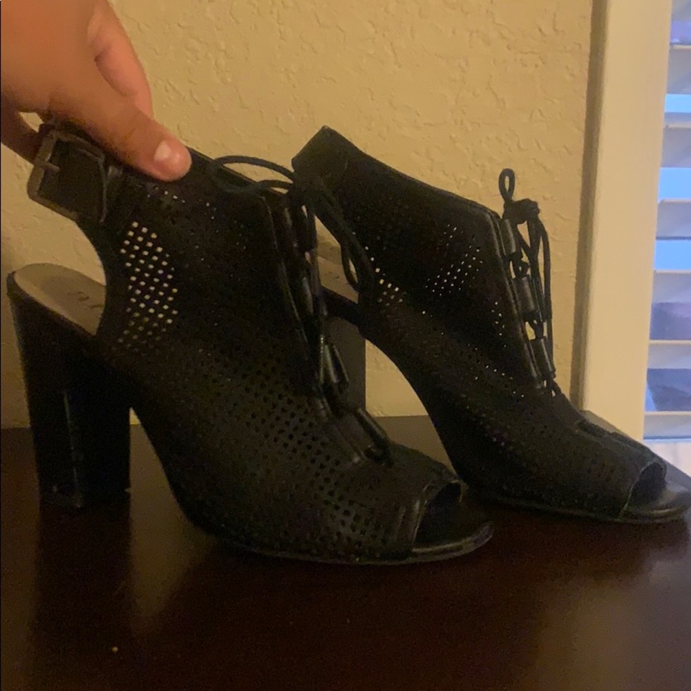 Black Open Toed Booties